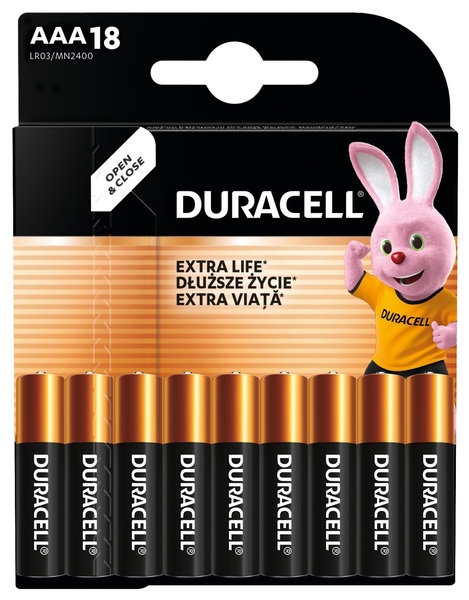 Батарейка DURACELL LR03 MN2400 1x18 шт.