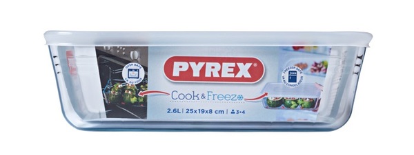 Форма с/к PYREX C&S Classic д/запікан. з кр.2.6 л прямоуг. 25*20 см (243P000/7046*)