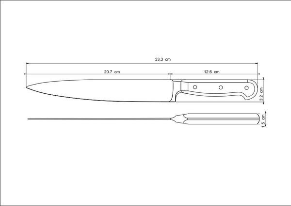 Ніж TRAMONTINA CENTURY поварський/8" (24010/108)