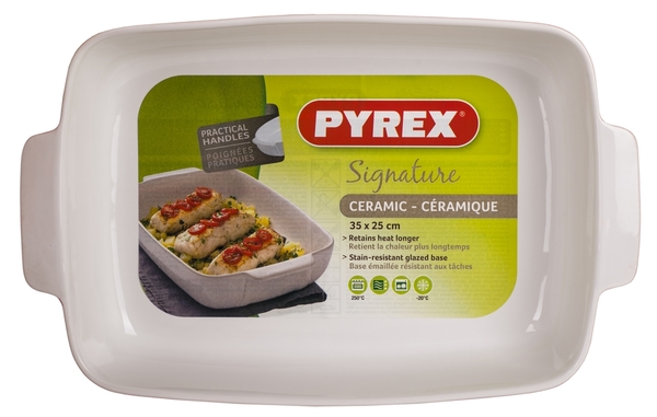 Форма с/к PYREX SIGNATURE 35x25 см/для запікання/прямоуг/керам/білий (SG35RR1/7644)