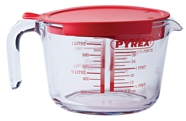 Мірн. кружка PYREX Classic кружка мірна 1.0л з кришкою (264P000/8446)