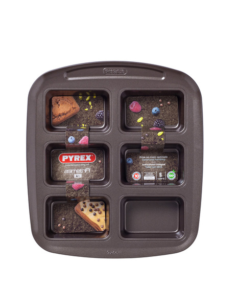 Форма PYREX Asimetria мет.форма прямокут.міні-cake 6шт (AS06BL0/7646)