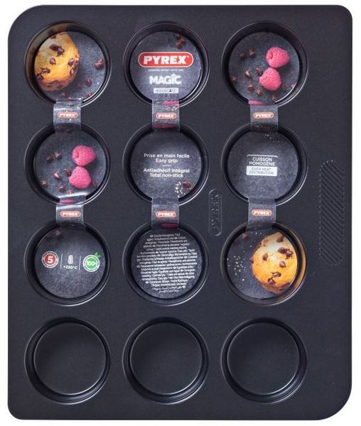 Форма PYREX MAGIC мет.форма д/мафінів 12 порц (MG12BU6/7646)