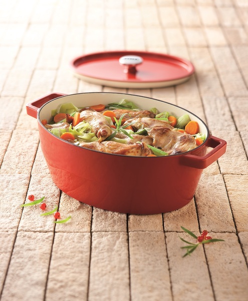 Каструля PYREX Slow Cook red чугун кастрюля овал 3.8л (SC5AC29/6641)