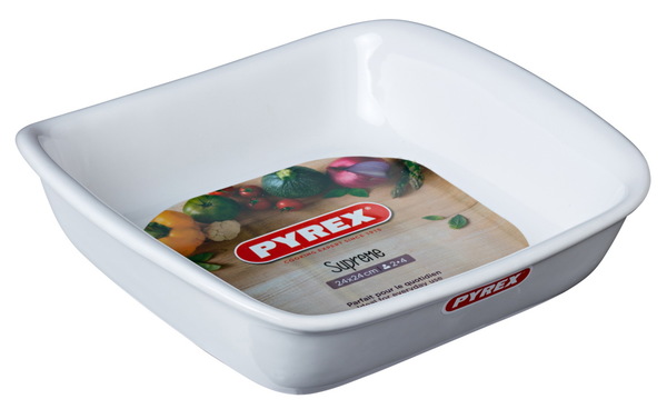 Форма с/к PYREX Supreme white форма керам квадрат 24х24см (SU24SR1/7246)