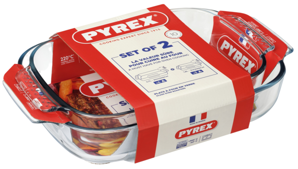 Форма с/к PYREX CLASSIC н-р форм 2пр скляна прямокут.35х23,30х19см (913S609/8045)