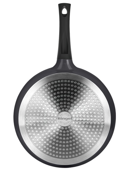 Сковорода RINGEL Zitrone Black глибока 28см з кришкою (RG-2108-28 BL-R)
