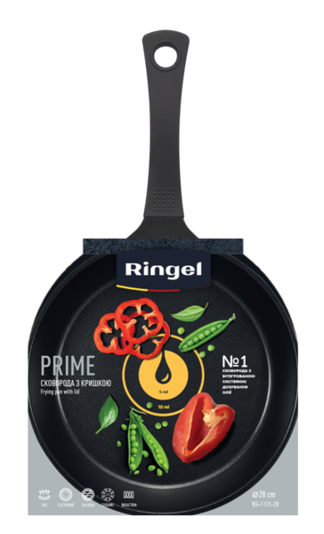 Сковорода RINGEL Prime 28 см з кришкою (RG-1121-28)