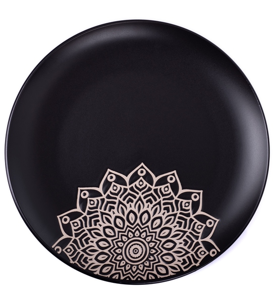 Тарілка Limited Edition KORA 20.5 см /десерт./чорна (JH2068-1)