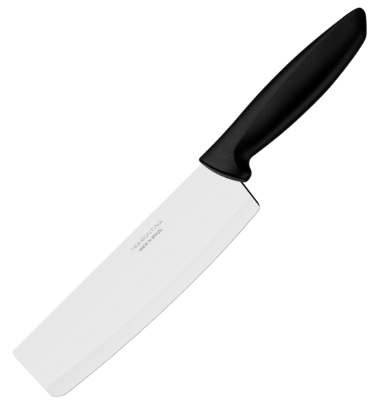 Ніж TRAMONTINA PLENUS чорний кухарський широкий 178мм інд.блістер (23444/107)
