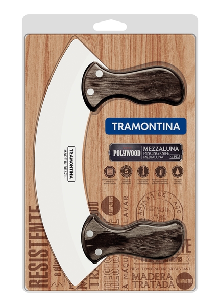 Ніж TRAMONTINA POLYWOOD Мезалуна для зелені в інд.уп. (21147/190)