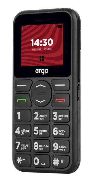 Мобільний телефон ERGO R181 Dual Sim (чорний)