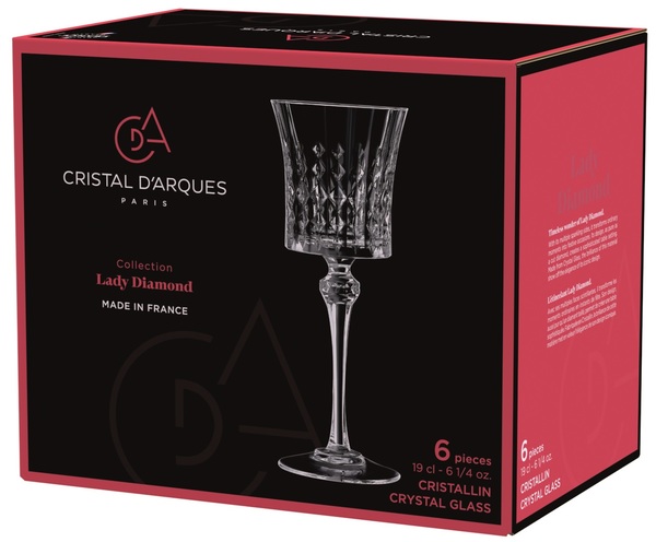 Келих CD'A LADY DIAMOND /НАБІР/6х190 мл (L9744)