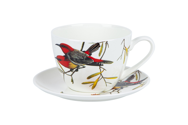 Чашка Limited Edition BIRD /НАБІР/1х550 мл з блюдцем 17.8 см / в подар. уп. (YF6009)