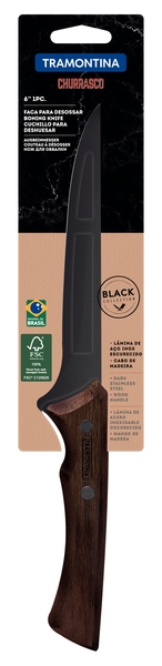 Ніж TRAMONTINA Churrasco Black обробний 152 мм (22840/106)
