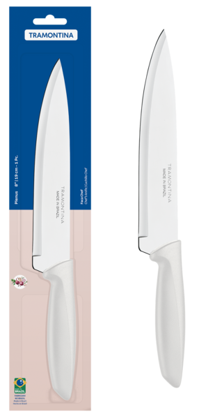 Ніж TRAMONTINA PLENUS light grey Chef 178мм інд. блистер (23426/137)