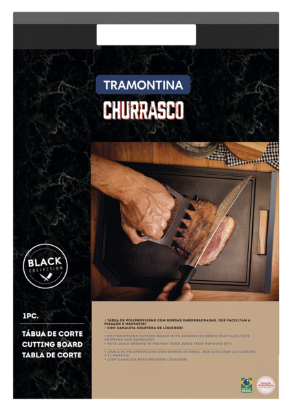 Дошка обробна TRAMONTINA Churrasco Black 43,4 x 30 см (25058/100)
