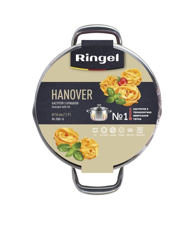Каструля RINGEL Hanover 20 см (3.5л) з кришкою (RG-2005/1-20)