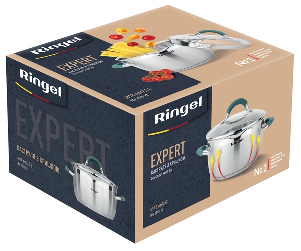 Каструля RINGEL EXPERT 18 см 2.5 л (RG 2018-18)