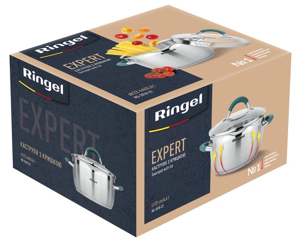 Каструля RINGEL EXPERT 22 см 4.6л (RG 2018-22)