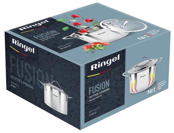 Каструля RINGEL FUSION 22 см 4.7л (RG 2020-22)