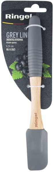 Кух.прилад RINGEL Grey line Лопатка силікон/дерево вузька 24 см (RG-5128/2)