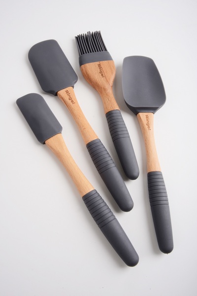 Кух.прилад RINGEL Grey line Лопатка силікон/дерево вузька 24 см (RG-5128/2)