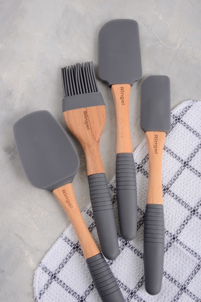 Кух.прилад RINGEL Grey line Лопатка силікон/дерево універсальна 25.5 см (RG-5128/3)