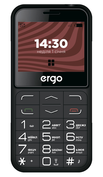 Мобільний телефон ERGO R231 Dual Sim (чорний)