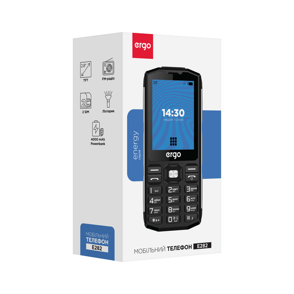 Мобільний телефон ERGO E282 Dual Sim (чорний)