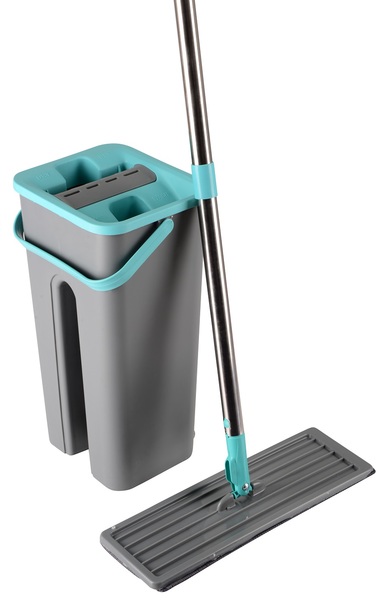 Набори д/прибирання IDEA HOME DS-342C Grey-Blue /НАБІР/з відром 4 л 120 см (DS-342C Grey-Blue)