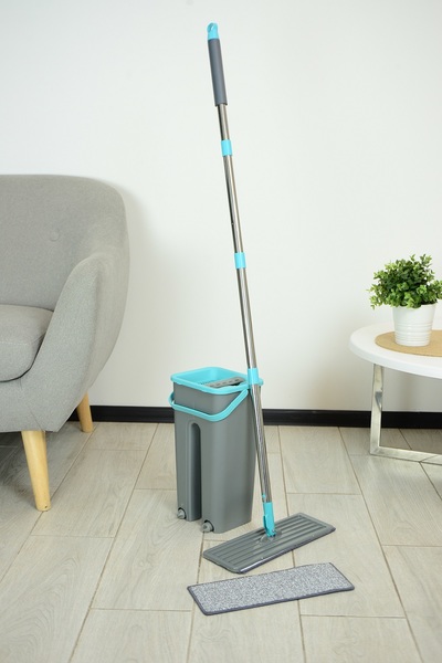 Набори д/прибирання IDEA HOME DS-342C Grey-Blue /НАБІР/з відром 4 л 120 см (DS-342C Grey-Blue)