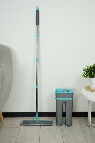 Набори д/прибирання IDEA HOME DS-342C Grey-Blue /НАБІР/з відром 4 л 120 см (DS-342C Grey-Blue)