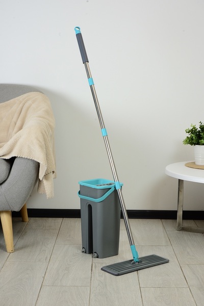 Набори д/прибирання IDEA HOME DS-342C Grey-Blue /НАБІР/з відром 4 л 120 см (DS-342C Grey-Blue)