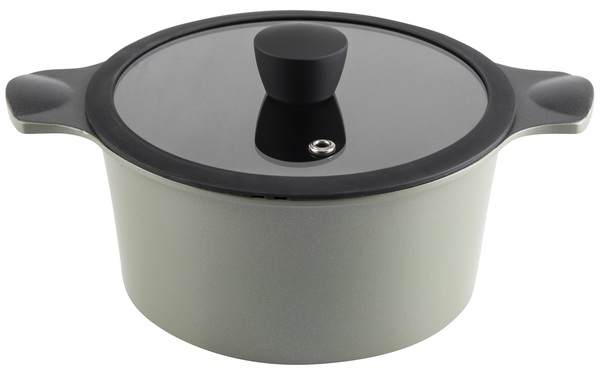 Каструля RINGEL Zitrone Olive 20x9.5 см (2,5л) з кришкою (RG-2108-20/OL)