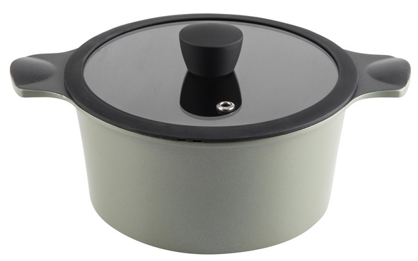 Каструля RINGEL Zitrone Olive 24x12 см (4.2л) з кришкою (RG-2108-24/1/OL)