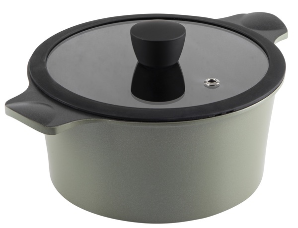 Каструля RINGEL Zitrone Olive 24x12 см (4.2л) з кришкою (RG-2108-24/1/OL)