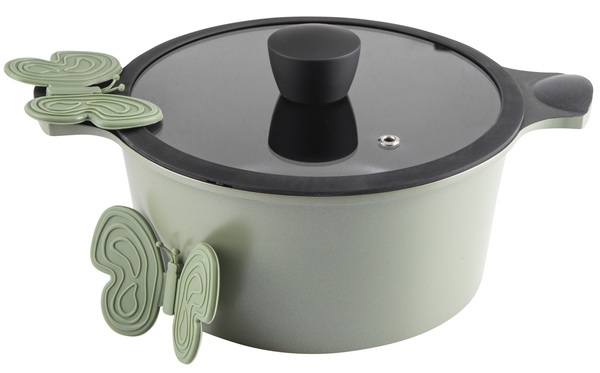 Каструля RINGEL Zitrone Olive 24x12 см (4.2л) з кришкою (RG-2108-24/1/OL)