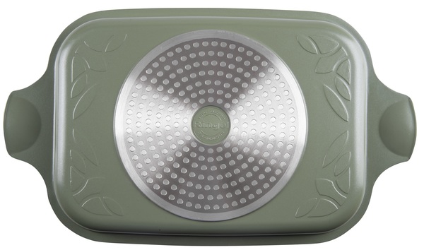 Гусятница RINGEL Zitrone Olive сковорода Ростер 34x24x13.5 см (6+3л) з кришкою (RG-2108-34/OL)