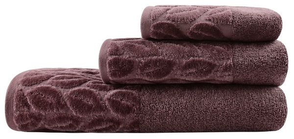 Текстиль банний SOHO Рушник 30*50 бавовна 100% Leaves Purple