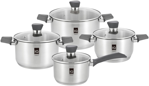 Набір посуду IQ Be Chef Набір 8 пр. 1.3 л+2.4 л+3.4 л+5.8 л (IQ-6044)