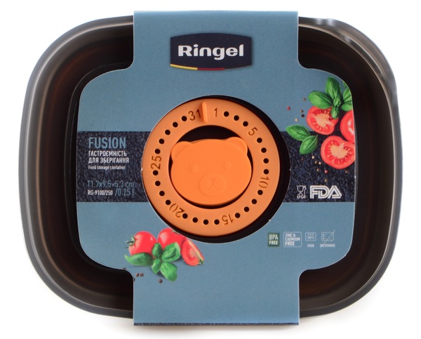 контейнер RINGEL Fusion прямокутний нерж 250 мл (RG-9100/250)