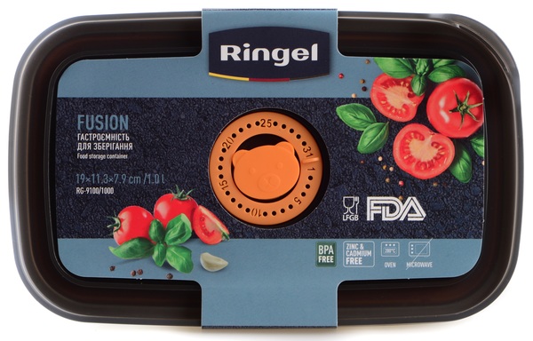 контейнер RINGEL Fusion прямокутний нерж 1000 мл (RG-9100/1000)