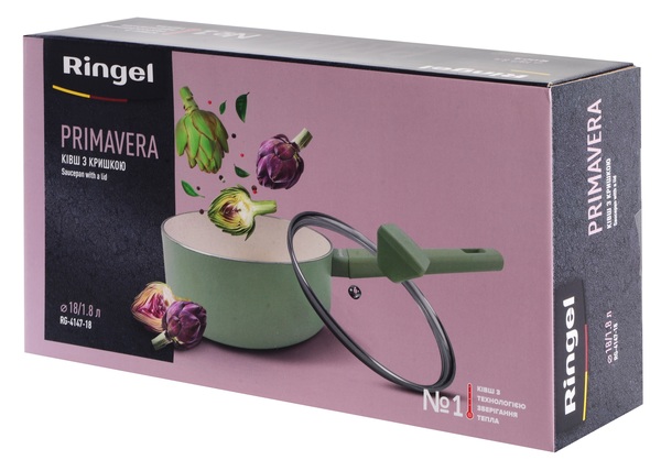 Ківш RINGEL PrimaVERA 18 см з кришкою (RG-4147-18)
