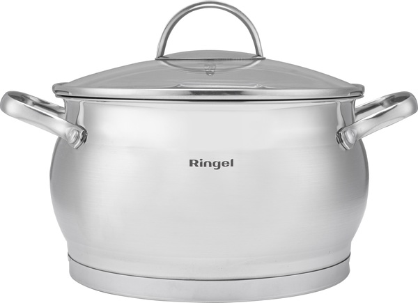 Каструля RINGEL Salsa нерж 22 см (5.2 л) з кришкою (RG-2034-22)