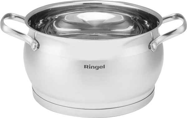 Каструля RINGEL Salsa нерж 24 см (6.8 л) з кришкою (RG-2034-24)