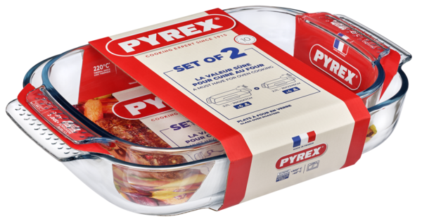 Форма с/к PYREX CLASSIC н-р форм 2пр скл прямокут 38х25,34х22см (913S608/8043)