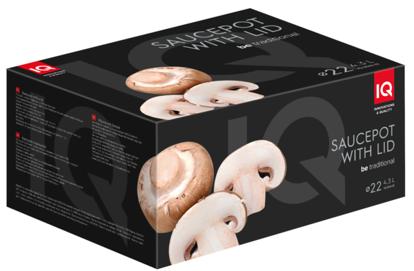 Каструля IQ Be Traditional 22 см (4.3 л) з кришкою (IQ-2046-22)
