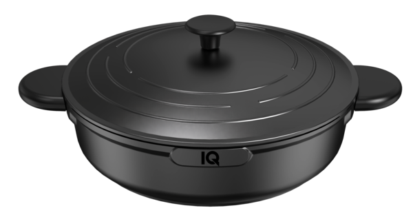 Сотейник IQ Be Simple з двома ручками алюмінієвий 32 см (5.6 л) з кришкою (IQ-2149-32)