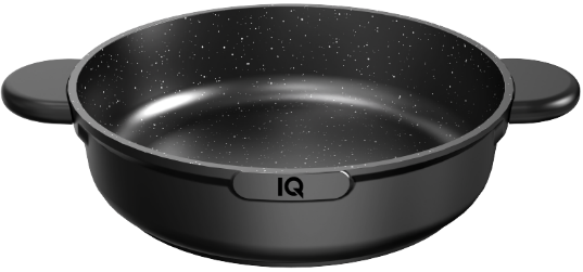 Сотейник IQ Be Simple з двома ручками алюмінієвий 32 см (5.6 л) з кришкою (IQ-2149-32)